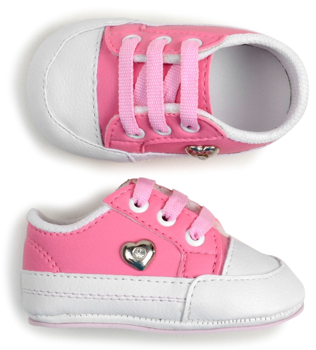 Sapato Tênis Bebê Kids Feminino Baby Menina Rosa 14 Ao 19 - R$ 43,90 em