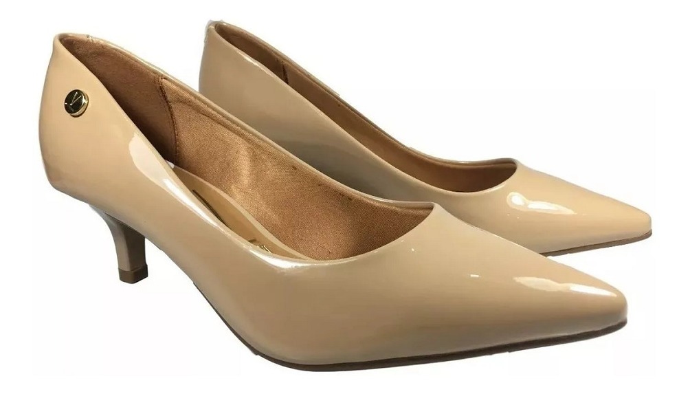 Sapato Vizzano Preto Conforto Verniz Scarpin 4,5 Cm - R$ 108,79 em Mercado Livre