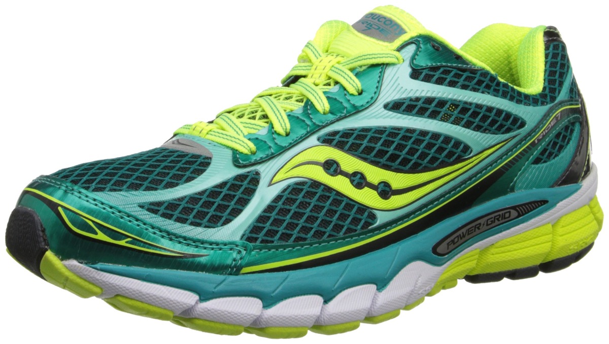 Saucony Women's Ride 7 Running Shoe, Verde / Cidra, 6.5 M
