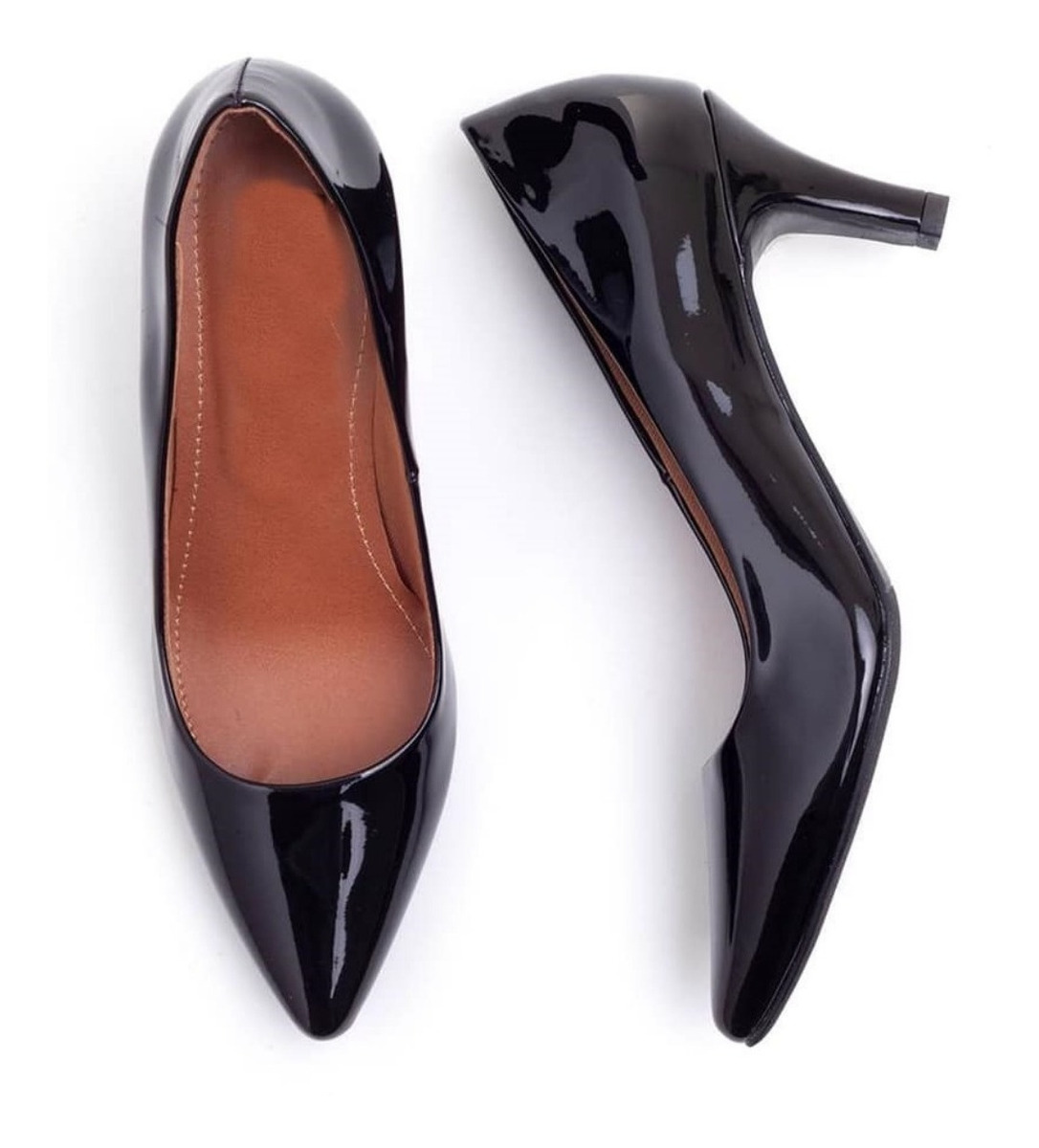 Scarpin Preto Luxo Feminino Para Encontros Noite 2019 - R$ 58,00 em Mercado Livre