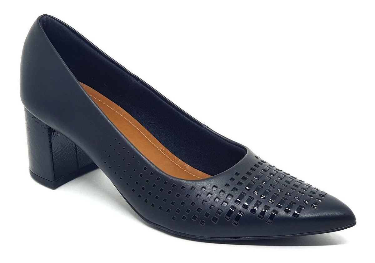 Scarpin Usaflex Ac1305 Salto Alto Super Confortável Preto - R$ 249,90 em Mercado Livre