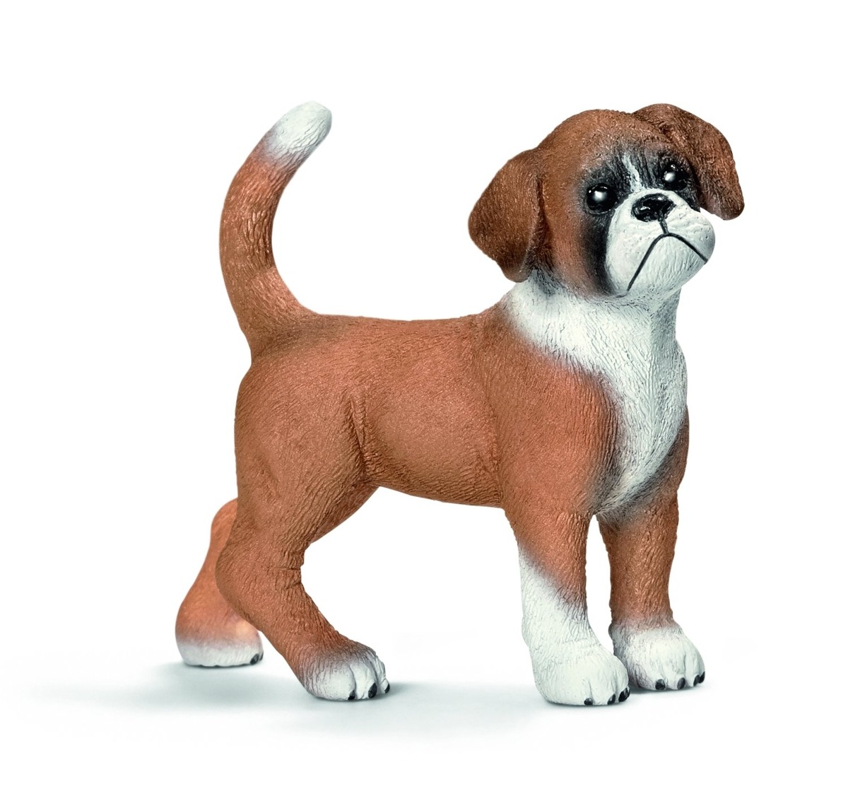 Schleich Réplica De Figura De Perro Boxer Bebé, Color Café 