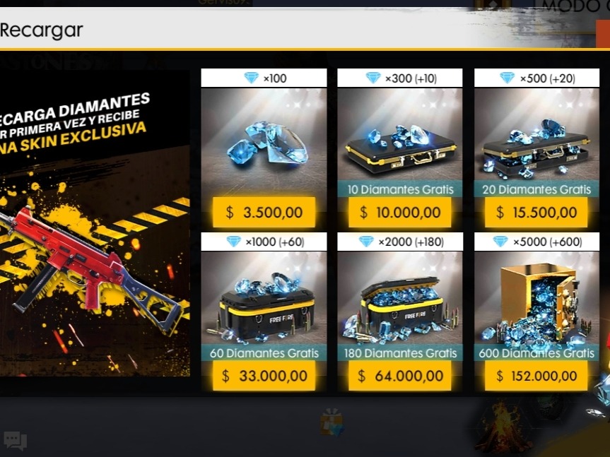 ¿Cuánto cuestan los 1060 diamantes en Free Fire?