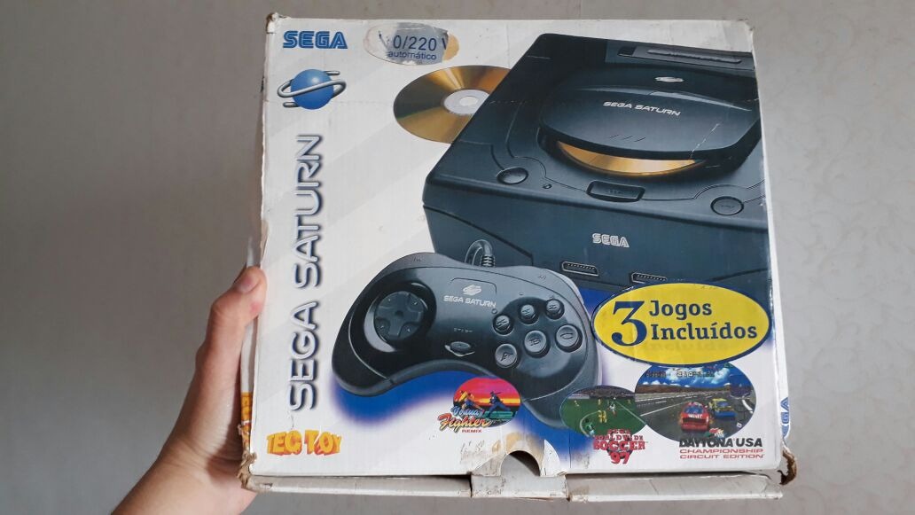 sega saturn americano completo com caixa r 500 00 em mercado livre