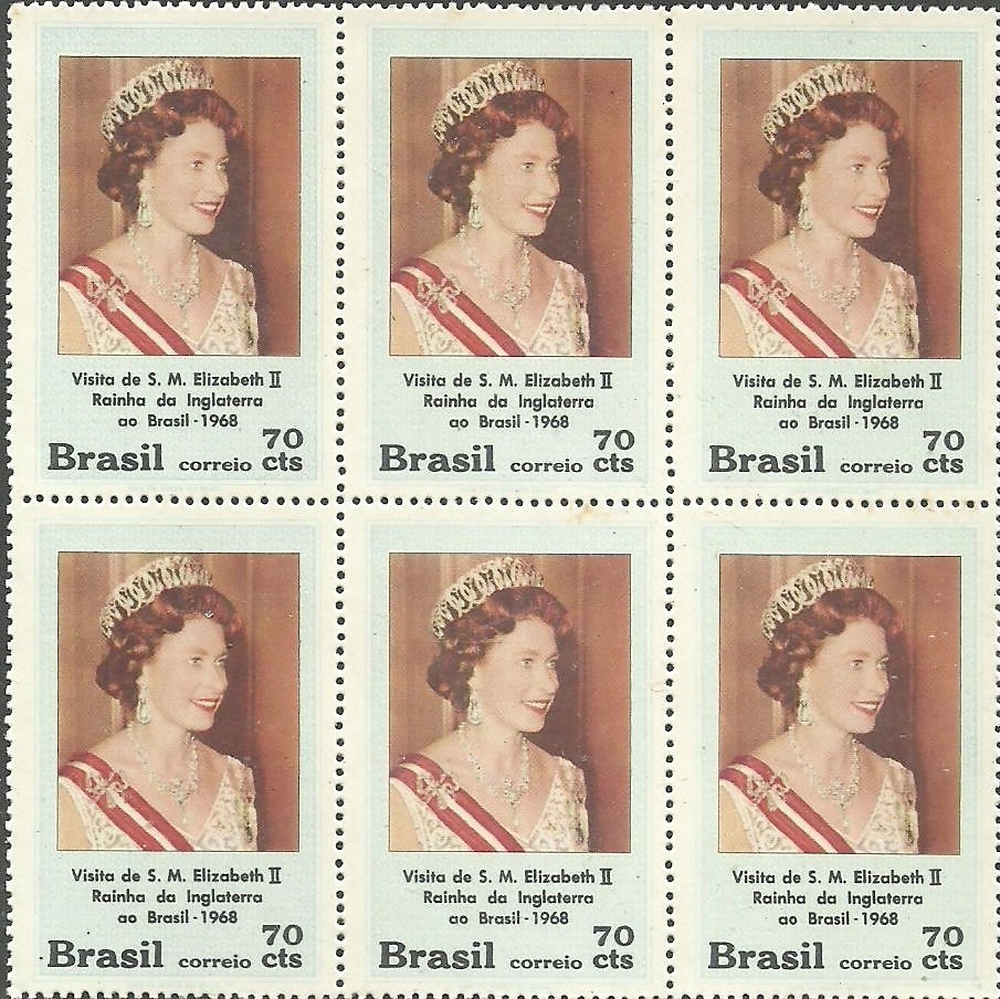 Resultado de imagem para selo da rainha elizabeth ii no brasil