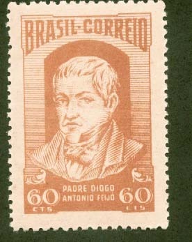 Selo Novo C-288 - Padre Diogo Antonio Feijó - 1952 - R$ 10,90 em ...