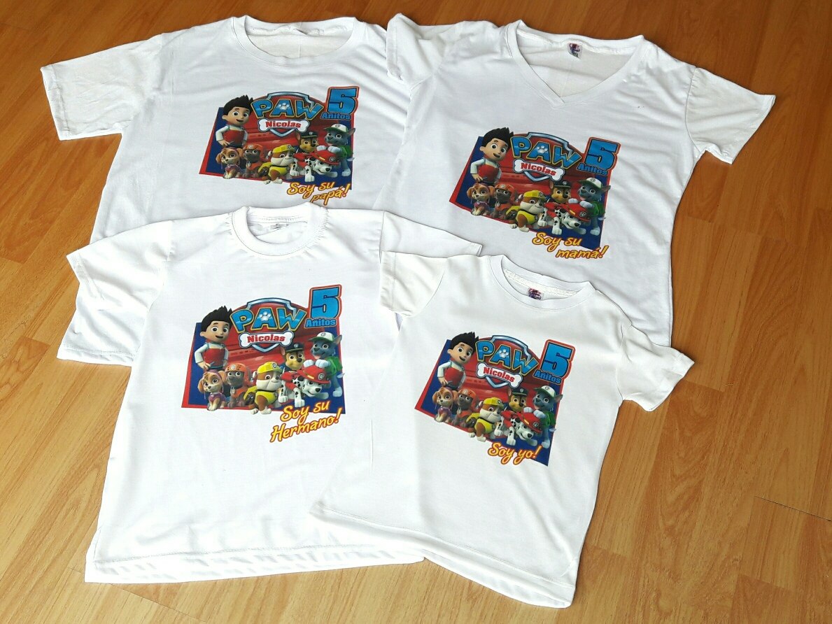 playeras de cumpleaños paw patrol