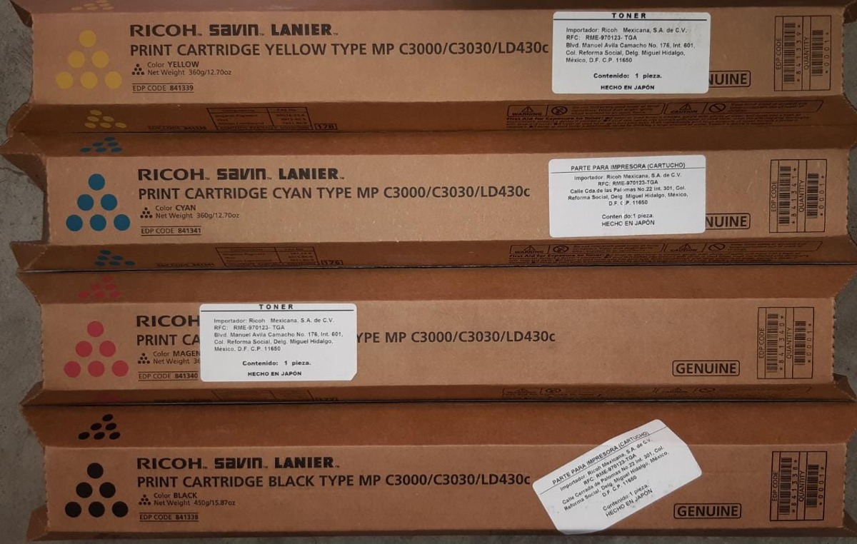 LD430C Print Cartridge Bl C3030 Genuine Ricoh Savin Lanier 841338 MP C3000