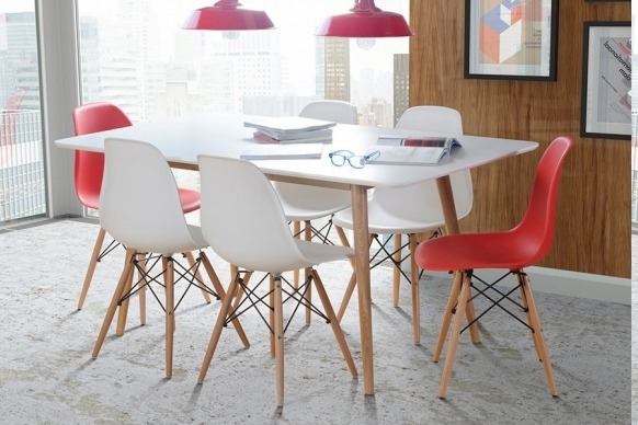 Set Comedor 6 Sillas Eames Dsw + Mesa 120x80 / Chinatraders ... Set Comedor 6 Sillas Eames Dsw + Mesa 120x80 / Chinatraders ...