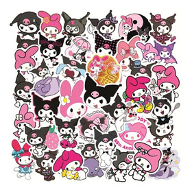 Set De 50 Stickers My Melody Kuromi 5-7cm Regalo Kawaii Niña