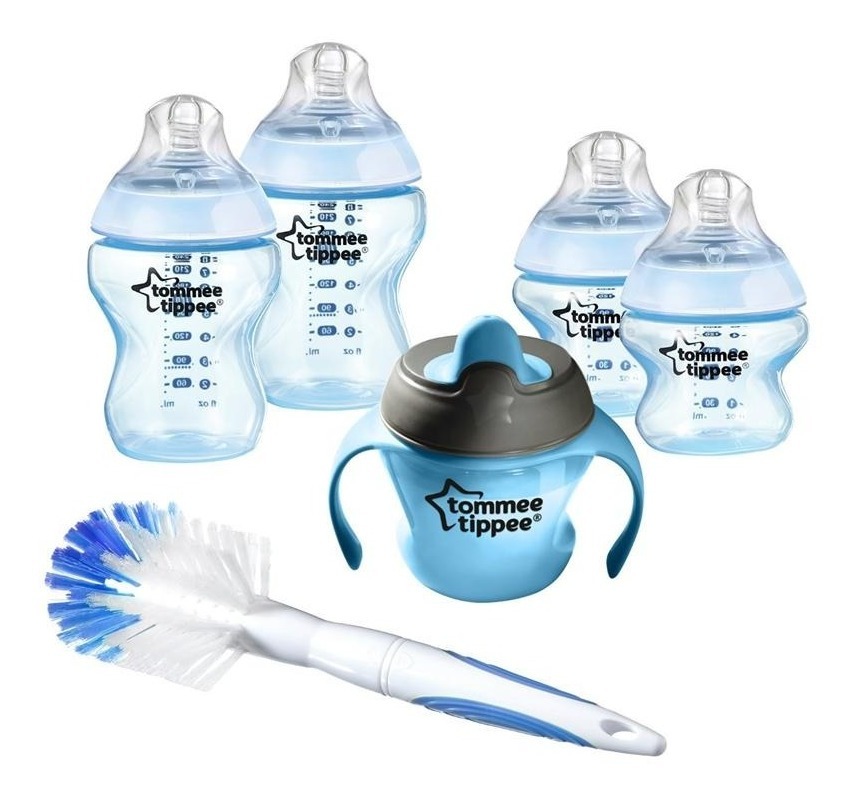 Tommee Tippee cerca de naturaleza recién nacido Botella Starter Set-Azul