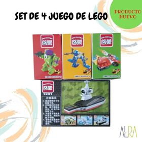Set De4 Figuras De Lego (barco Y Robot)