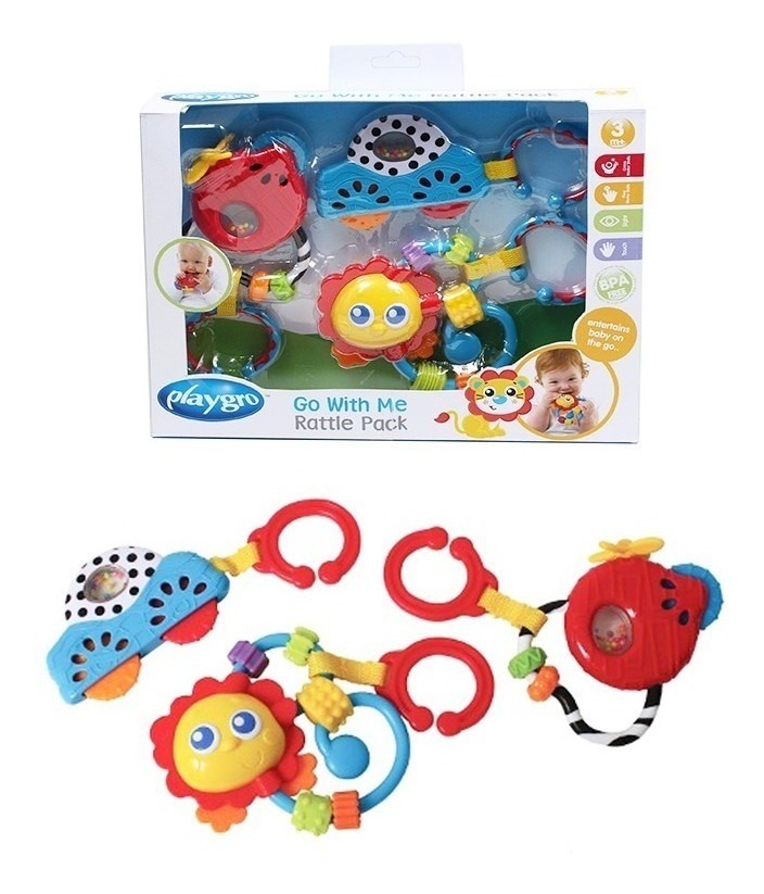 Playgro Playgro Go with Me Rattle Pack for Baby 0185289