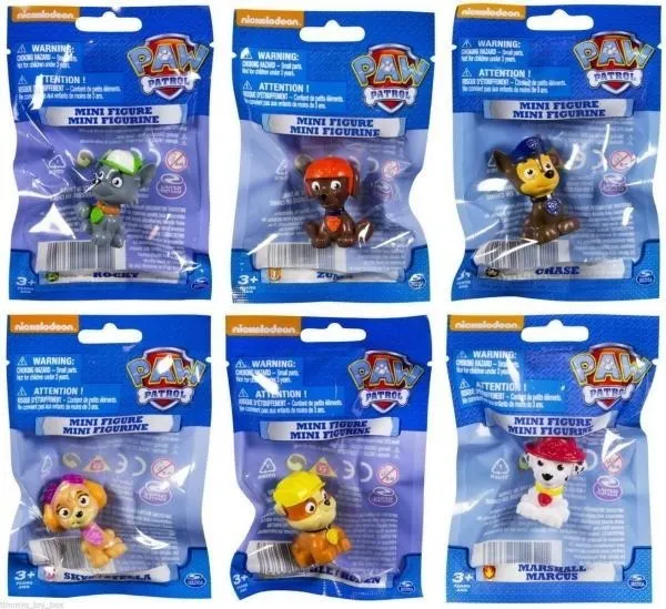 CACHIRULO CAMPEON -Tienda de Juguetes | Set X 5 Mini Figuras Paw Patrol 4 Cm - Importados Originales - $ 1.100,00