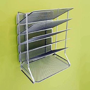 Seville Classics 6 Tray Iron Mesh Office Vertical Desktop Wa Seville Classics 6 Tray Iron Mesh