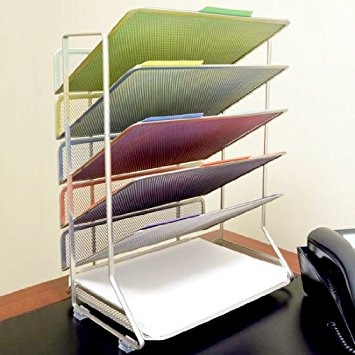 Seville Classics 6 Tray Iron Mesh Office Vertical Desktop Wa Seville Classics 6 Tray Iron Mesh