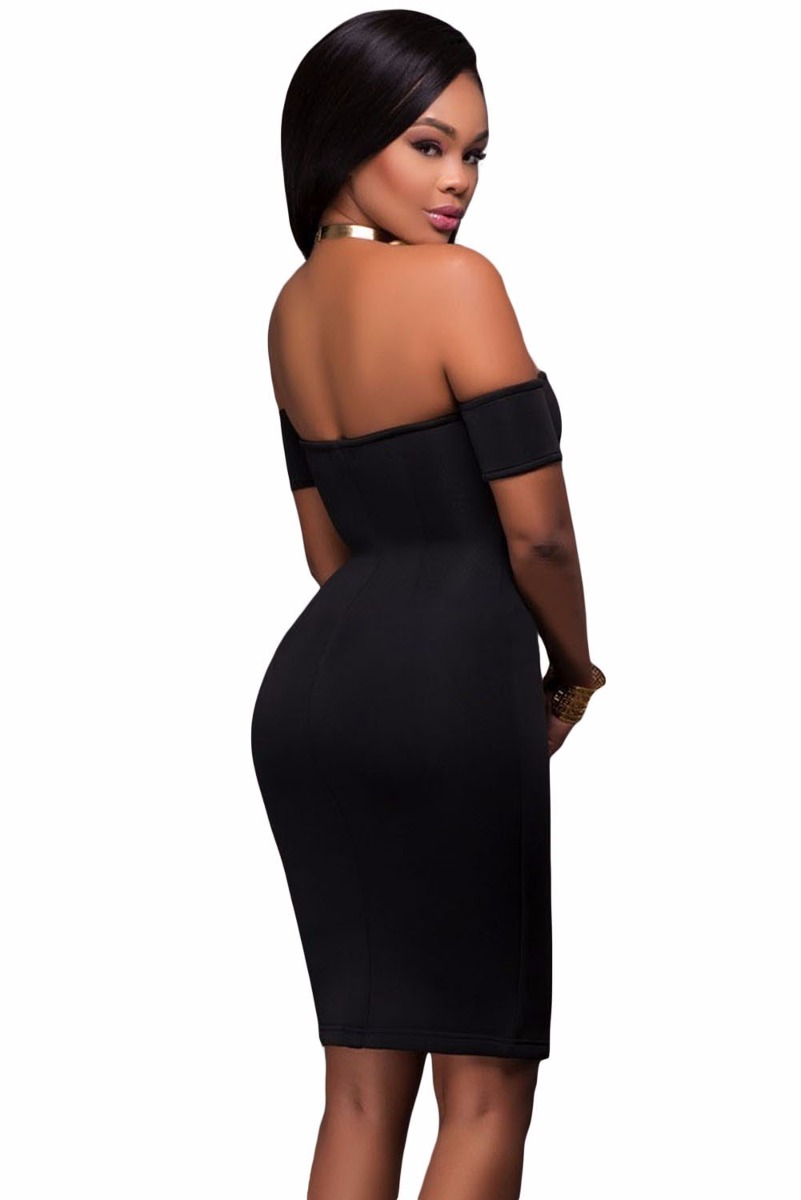 Sexy Vestido Negro Strapless Cierre Frente Antro Moda 22951 55000 En Mercado Libre 