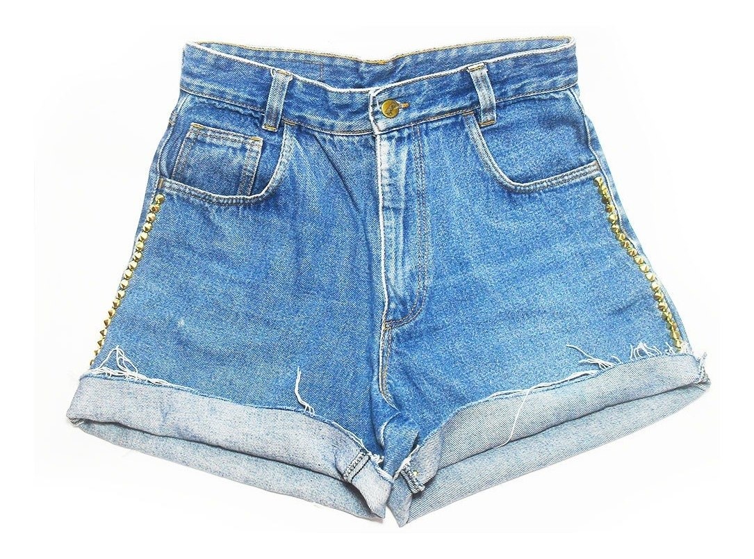 mercado livre short jeans cintura alta