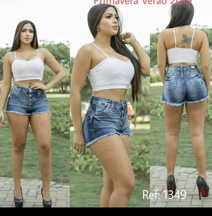 shorts cintura alta curto