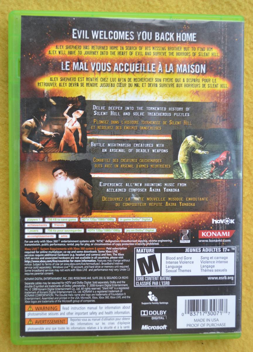 silent hill homecoming xbox 360 game silent hill homecoming xbox 360 game