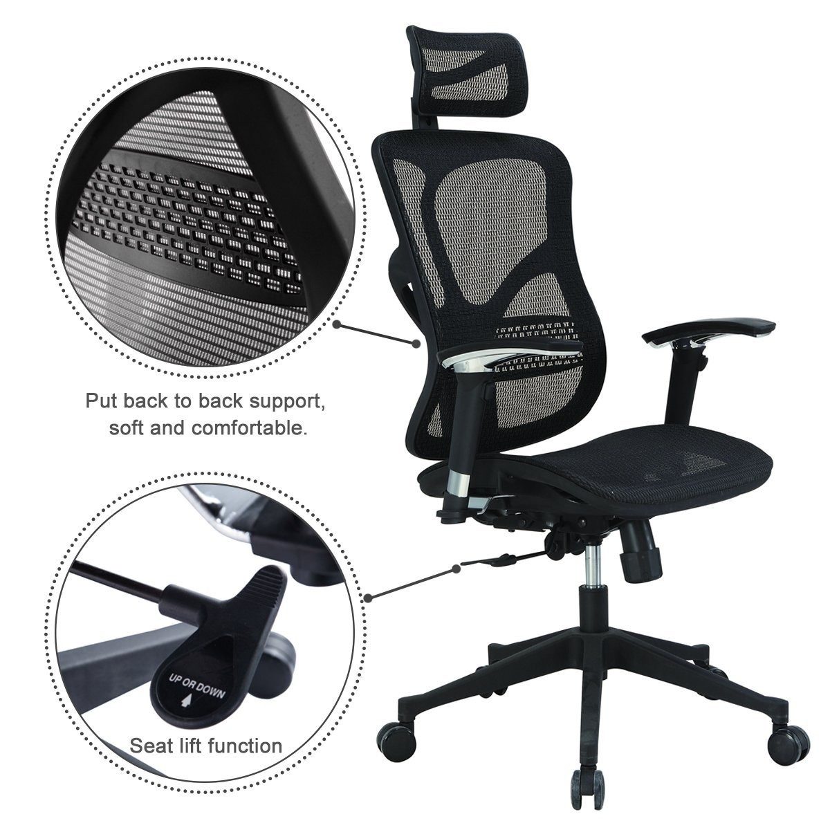 Silla Argomax Mesh Ergonomic Office Chair Em Ec001 8 799 00 En Silla Argomax Mesh Ergonomic Office Chair Em Ec001 Cargando Zoom