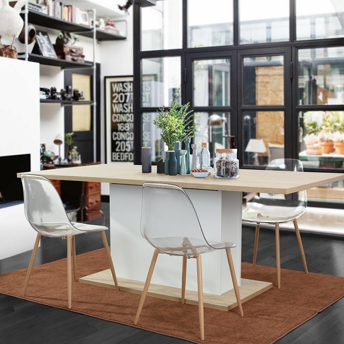 Silla Comedor Transparente Set De 4 Greenforest - $ 1.348.900 en ... Silla Comedor Transparente Set De 4 Greenforest - $ 1.348.900 en ...