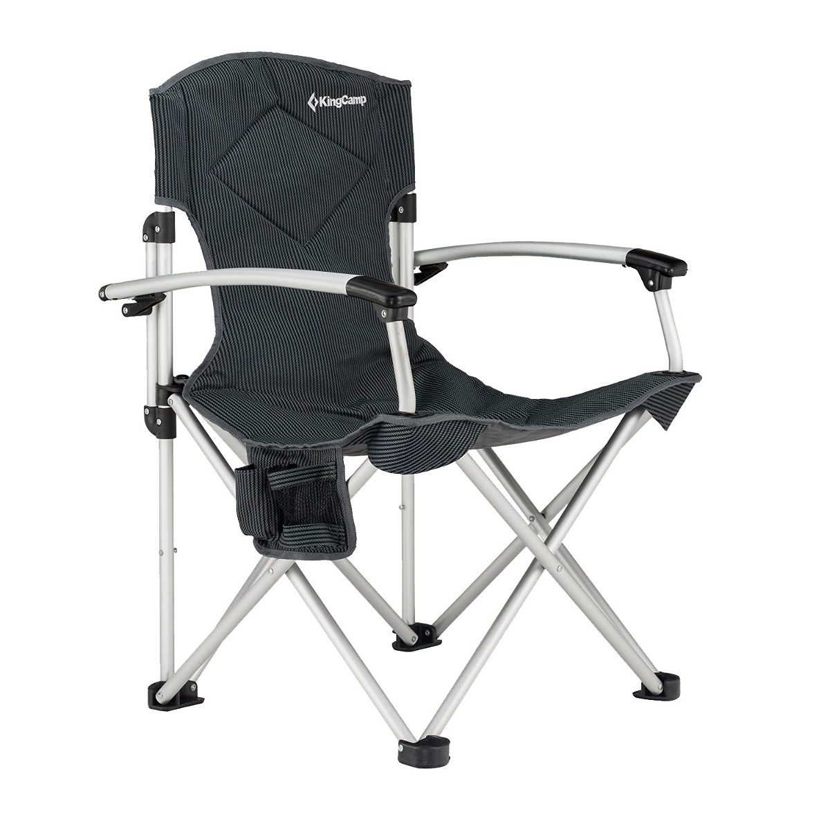 KingCamp Silla de Camping Plegable y Transpirable con Soporte para Taza y Bolsillo