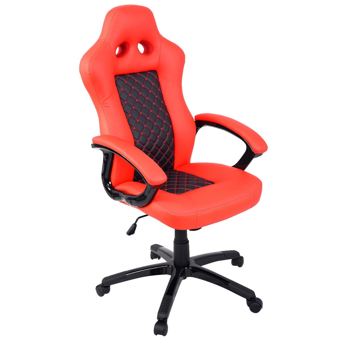 Silla Ejecutiva Moderna Para Escritorio Piel Naranja Intenso - $ 3,699.