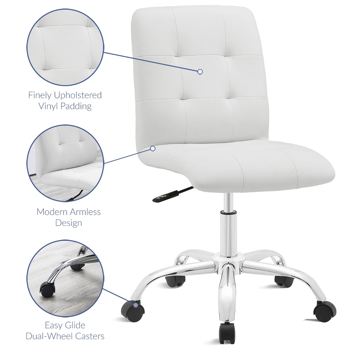 Silla Modway Prim Mid Back Office Blanco