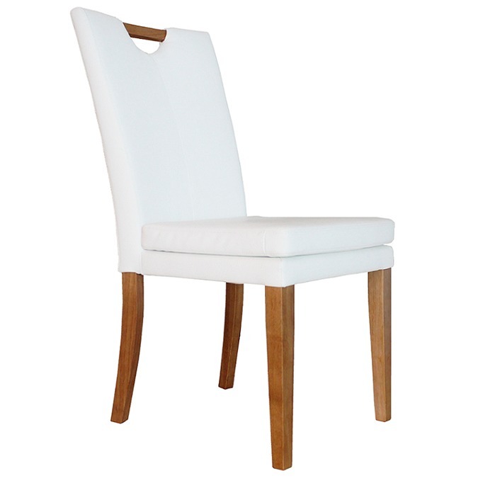 Silla Para Comedor Tapizada En Tacto Piel Patas De Madera ... Silla Para Comedor Tapizada En Tacto Piel Patas De Madera ...