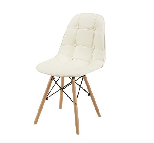 Sillas Comedor Eames Eco Cuero Capitoné C-b Blanca / Rebajas ... Sillas Comedor Eames Eco Cuero Capitoné C-b Blanca / Rebajas ...