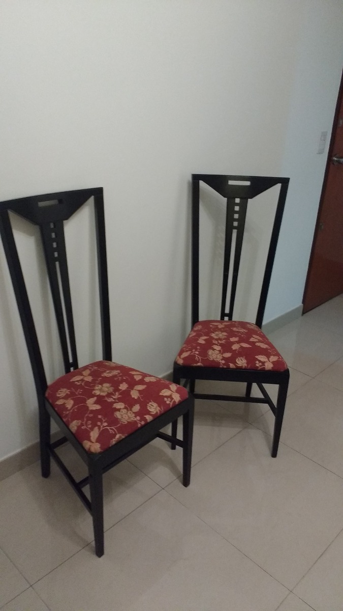 Sillas De Comedor De Madera Tapizadas En Tela Especial - $ 6.000,00 ... Sillas De Comedor De Madera Tapizadas En Tela Especial - $ 6.000,00 ...