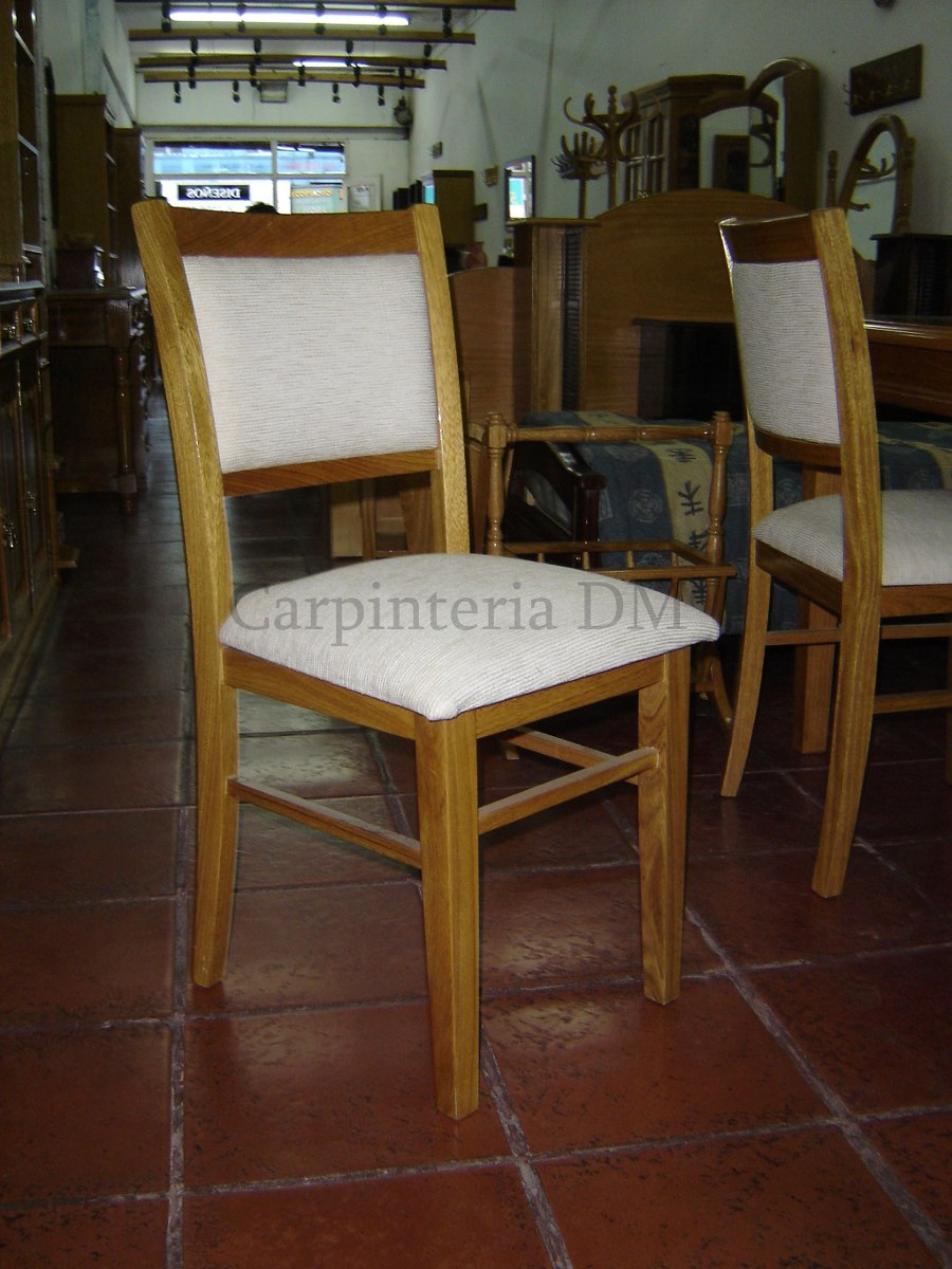 Sillas Comedor Madera Tapizadas Con Cuerina /carpintariadm - $ 2.310 ... Sillas Comedor Madera Tapizadas Con Cuerina /carpintariadm - $ 2.310 ...