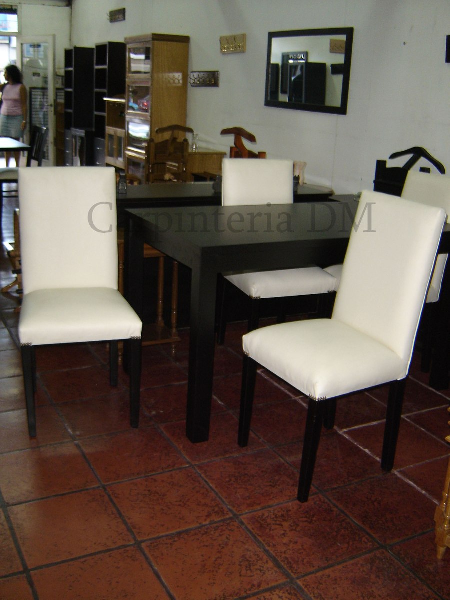 Sillas Comedor Madera Tapizadas Con Cuerina /carpintariadm - $ 2.310 ... Sillas Comedor Madera Tapizadas Con Cuerina /carpintariadm - $ 2.310 ...