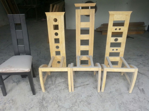 Sillas modernas comedor tapizadas madera bs. 85.000,00 en ... Sillas de comedor de madera