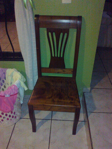 Sillas para comedor en madera de cedro labradas y talladas ... Mesa comedor en maderade 8 sillas