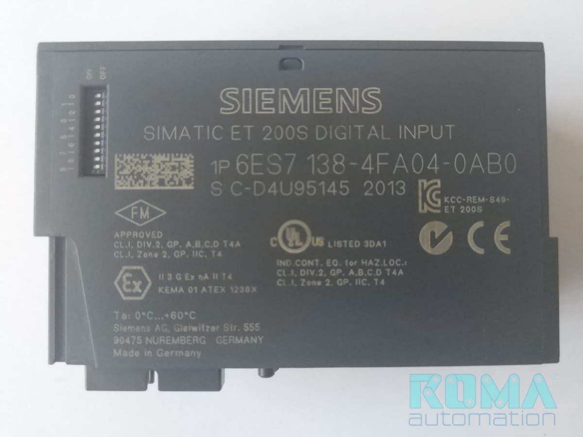 Siemens Simatic s7 6es7138-4fa04-0ab0//6es7 138-4fa04-0ab0 módulo de electrónica