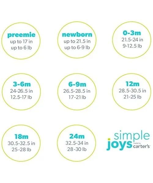 Simple Joys by Carters Baby Boys paquete de 3 peleles.