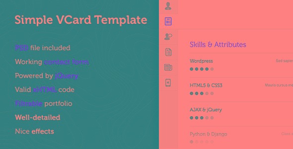simple virtual business card