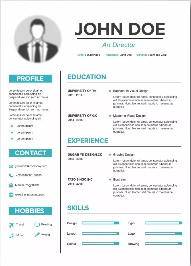 Sintesis Curricular / Curriculum / Plantilla Modelo 18 