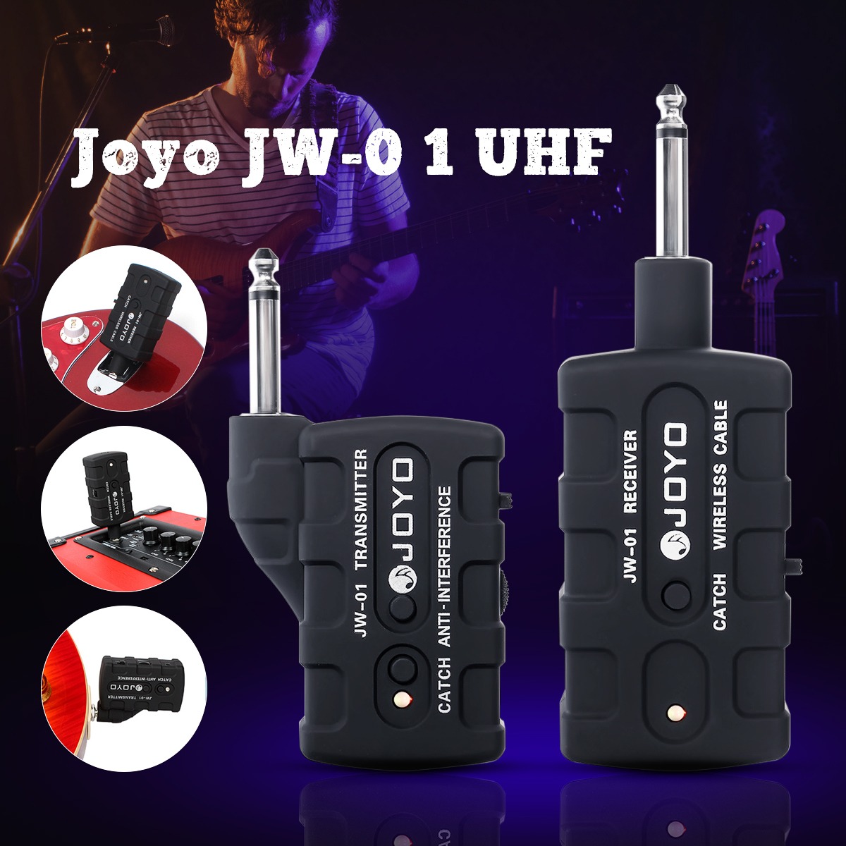 Sistema De Audio Inalambrico Para Guitarra Bajo Joyo Jw 01 U