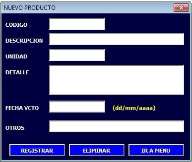 formatos para almacen en excel