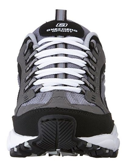 skechers lace up sneakers negro