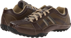 zapatos skechers hombre naranja