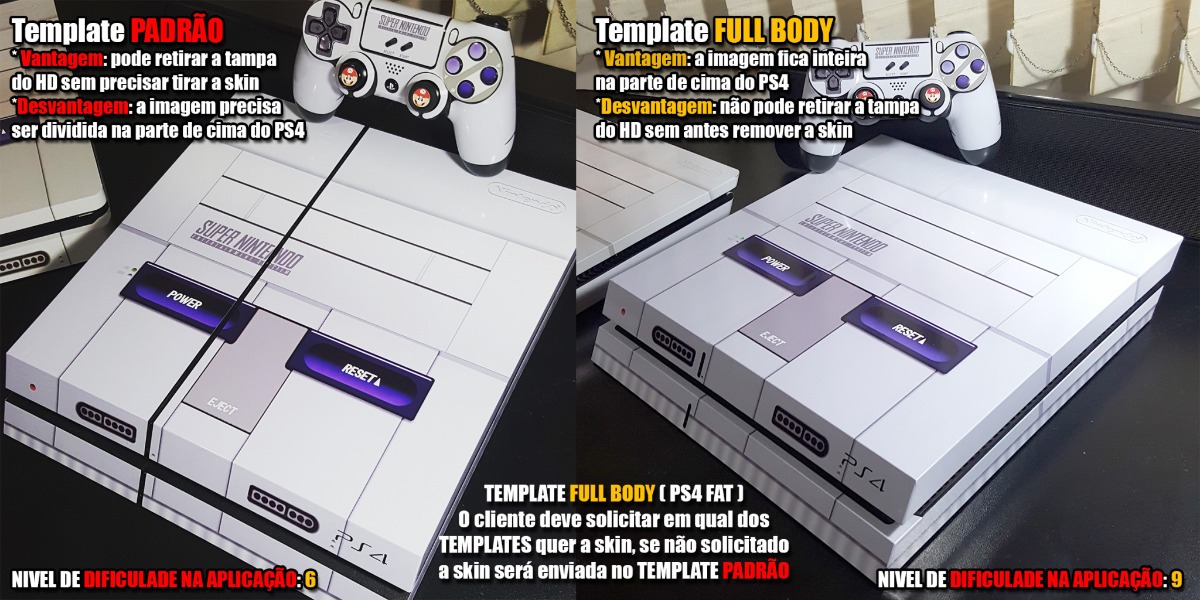 skin ps4 super nes sublimeskins r 32 99 em mercado livre