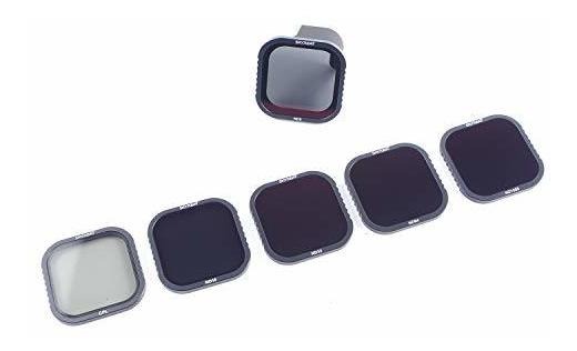 CPL//ND8//ND16//ND32//ND64//ND1000 Skyreat ND Filters for GoPro Hero 8 Black 6 Pack ,with HotSwap Magnetic Filter Base
