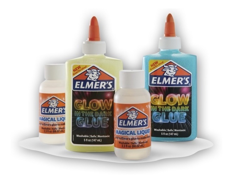 Slime Elmers Glitter Brilla En Oscuridad Fluorescente Xtm P