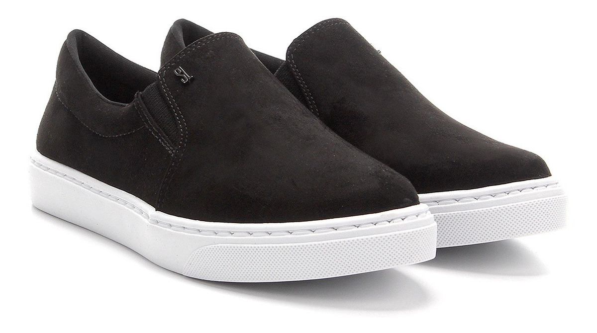 slip on santa lolla suede preto