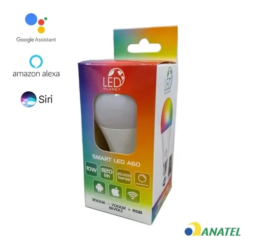 Smart Bulbo Led Wi-fi Inteligente 10w Rgb Branca/colorida