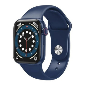 Smartwatch Genérica T500 1.54  Caja  Negra, Malla Azul
